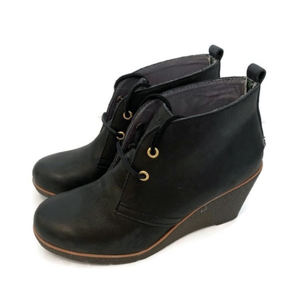 Sold Sperry Women's 7.5 Black Leather Booties - Picture 3 of 7